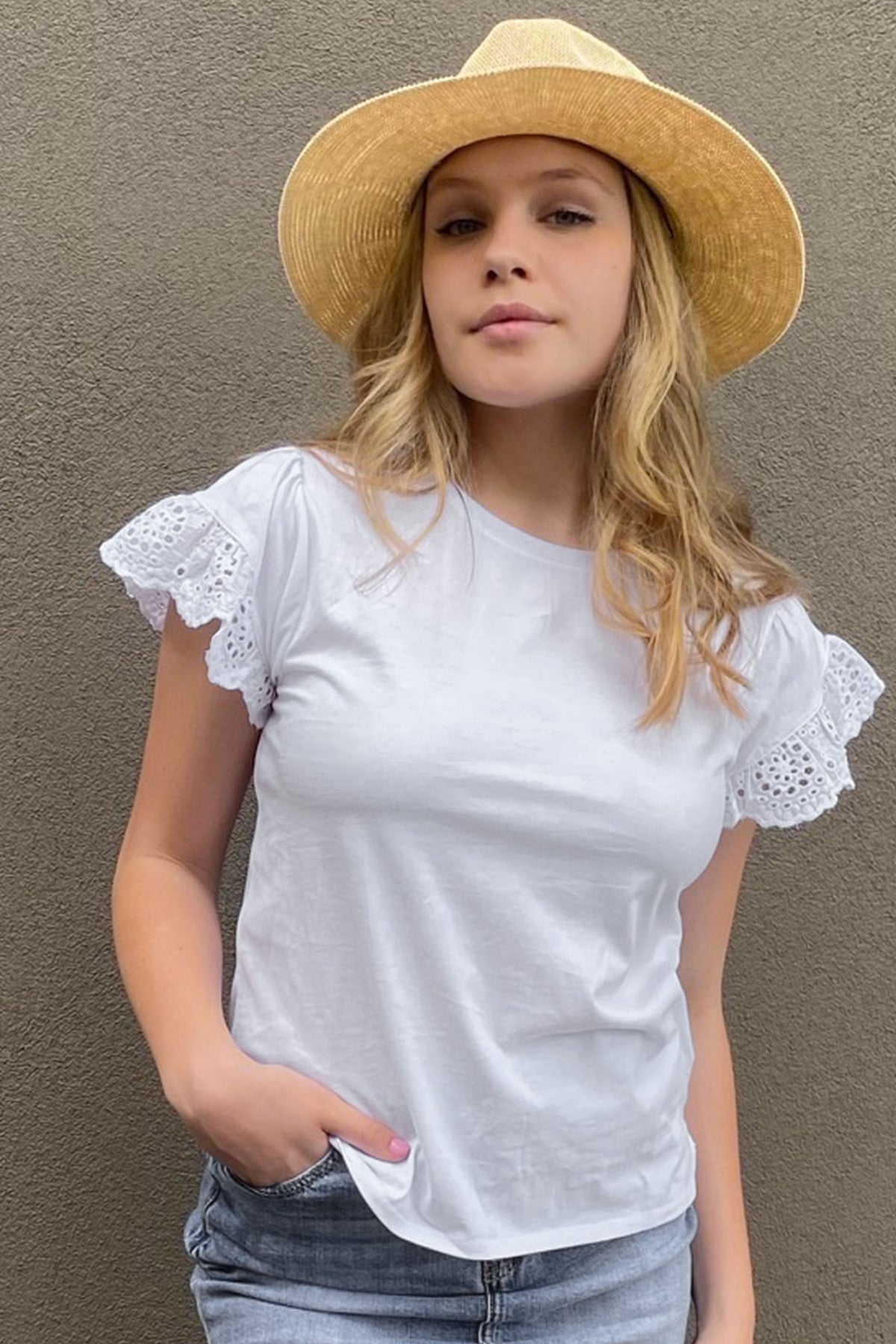 [TEST] Kids Ebony Lace Sleeve Tee