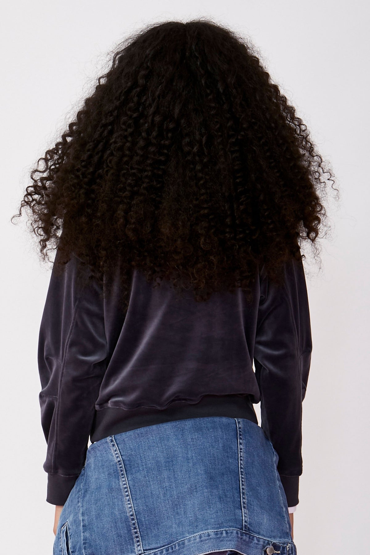 [TEST] Girls Velour Cropped Crew