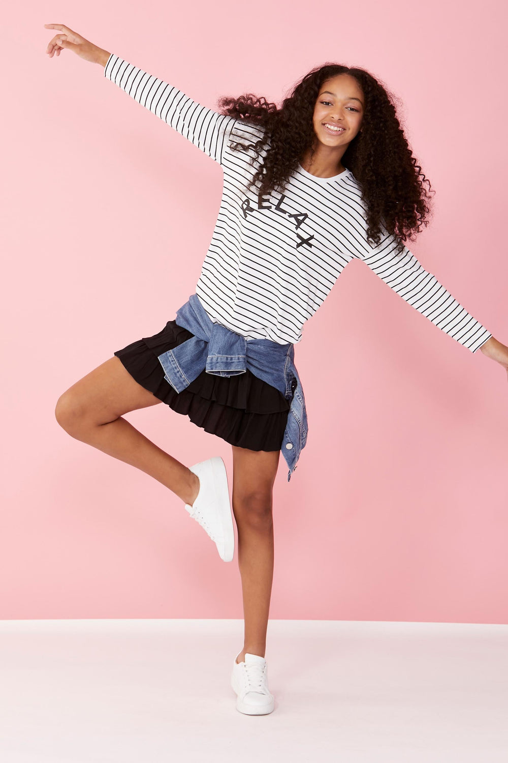 [TEST] Girls Relax Stripe Tee