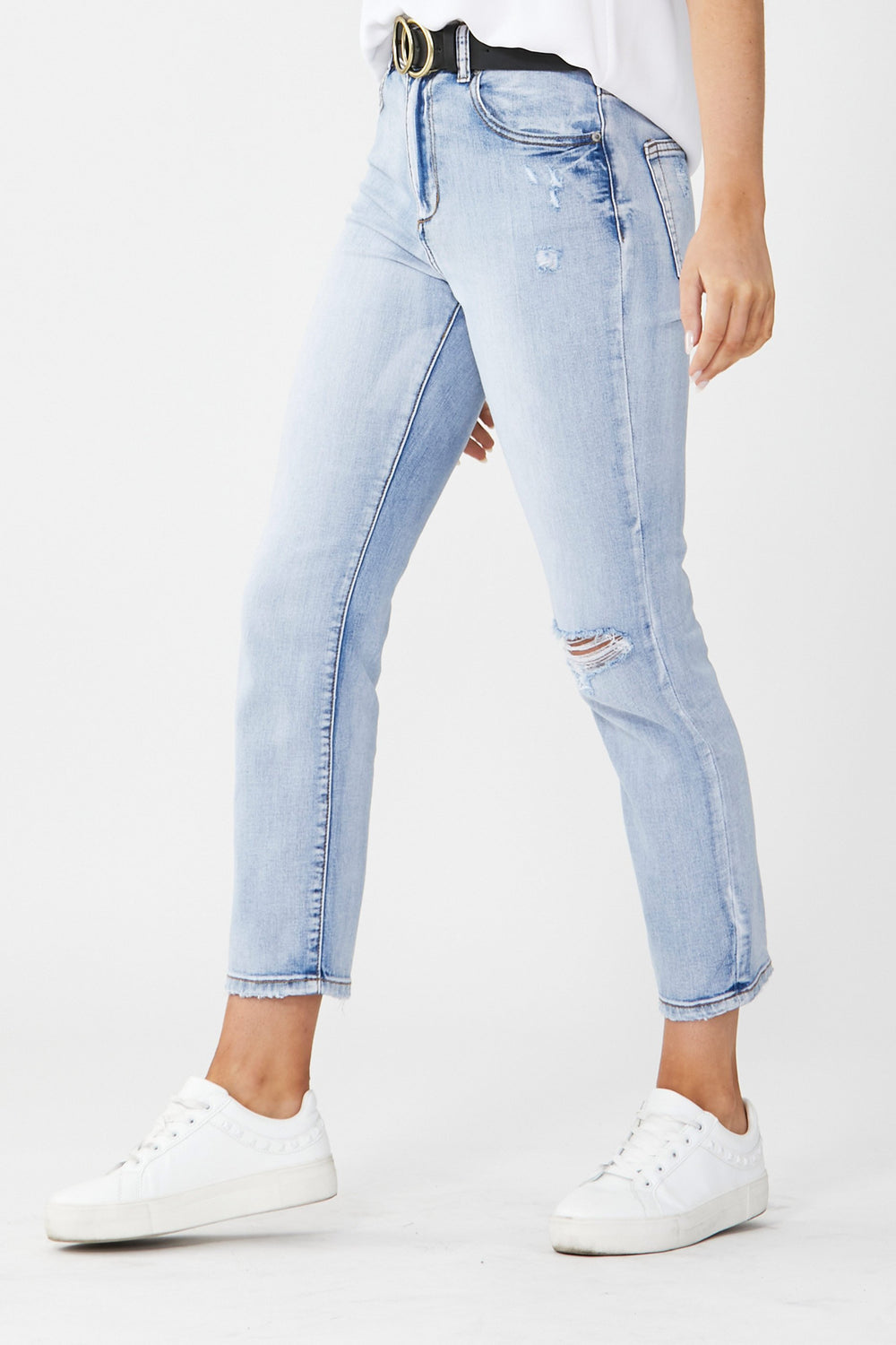 [TEST] Becky Distressed Straight Jean